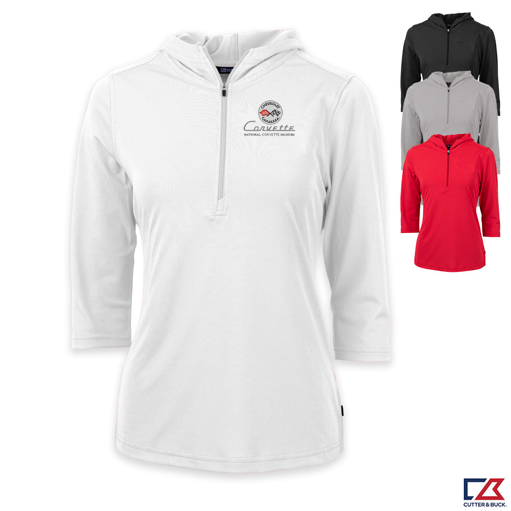 C1 Corvette Custom Virtue Eco Ladies Quarter-Zip Pullover