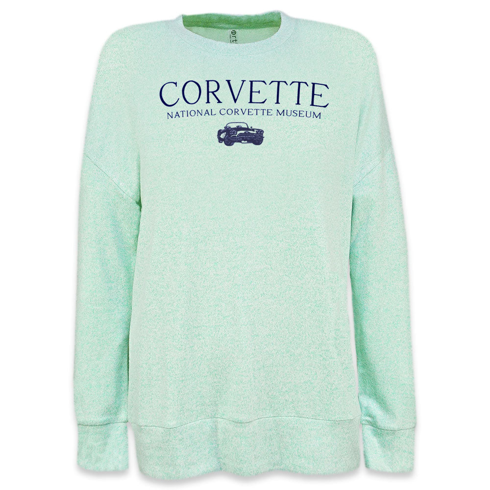 C1 Corvette Ladies Mint Crew Knit Pullover