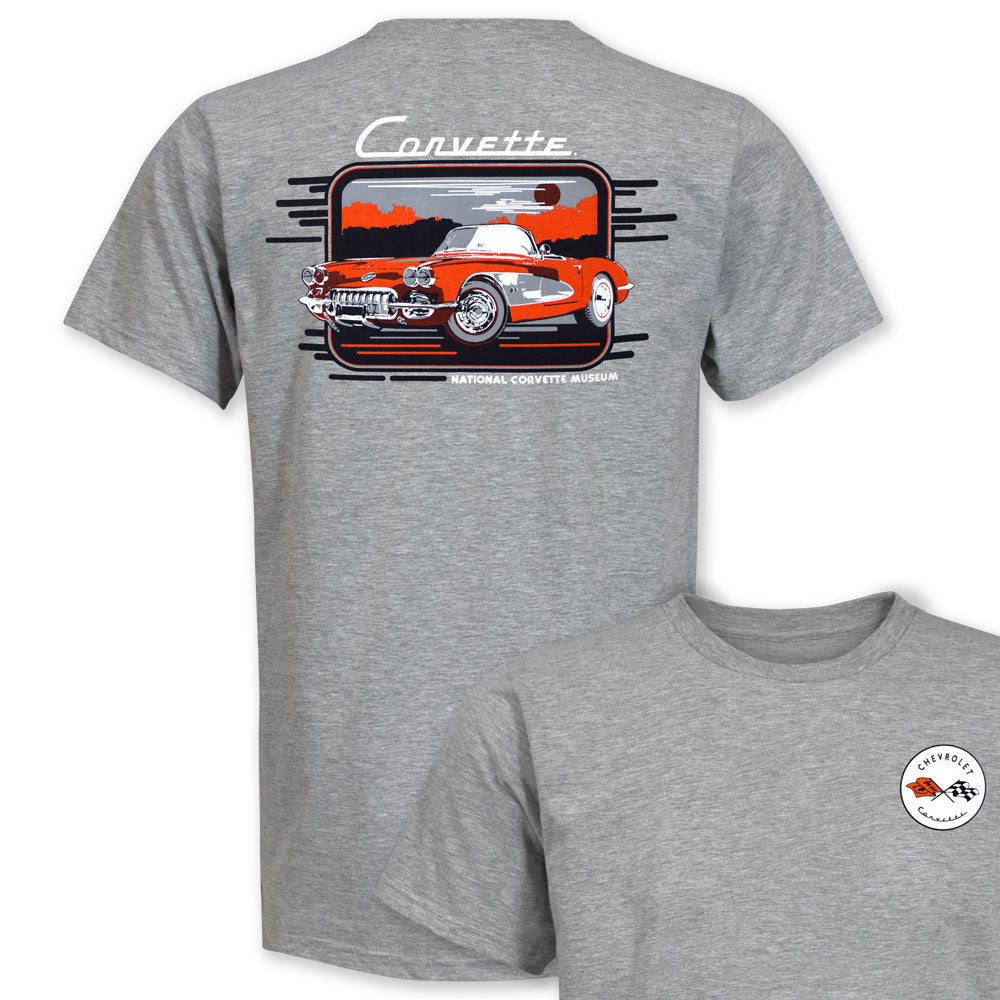 C1 Corvette Retro Heather Gray T-shirt