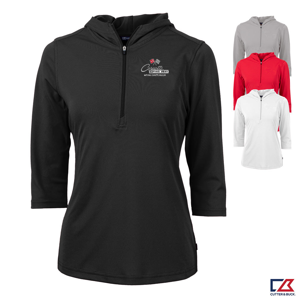 C2 Corvette Custom Virtue Eco Ladies Quarter-Zip Pullover