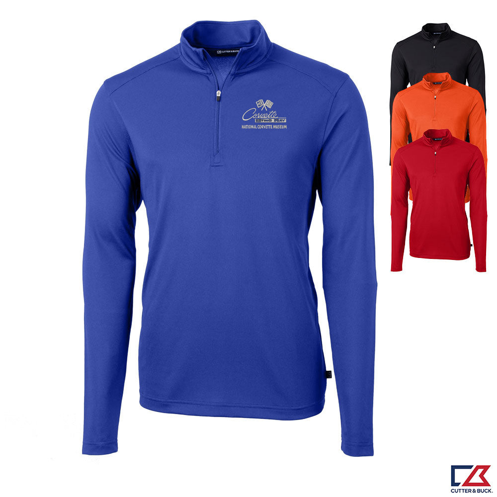 C2 Corvette Custom Virtue Eco Mens Quarter Zip Pullover shown in four colors