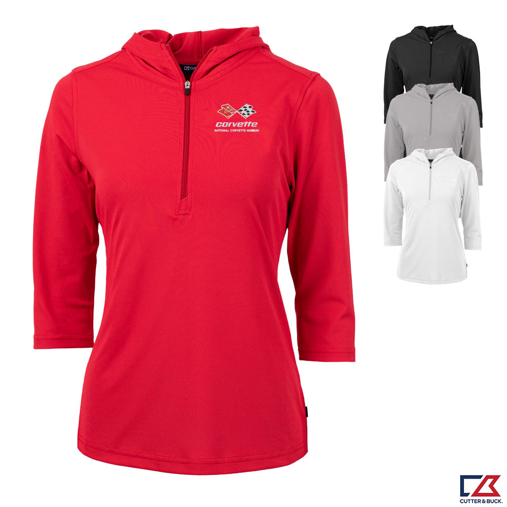 C3 Corvette Custom Virtue Eco Ladies Quarter Zip shown in Four Colors
