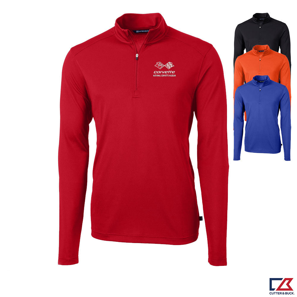 C3 Corvette Custom Virtue Eco Mens Quarter Zip Pullover shown in four colors