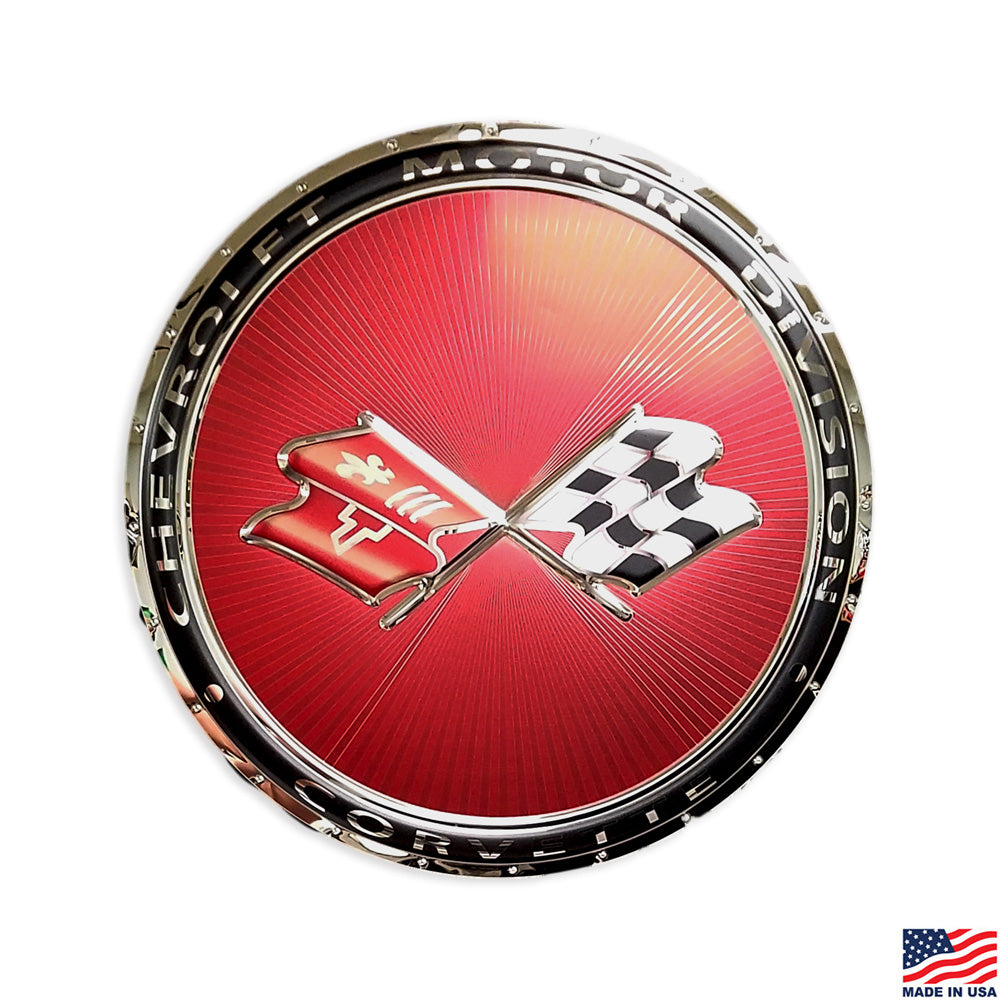 C3 Corvette Emblem Stainless Steel Sign