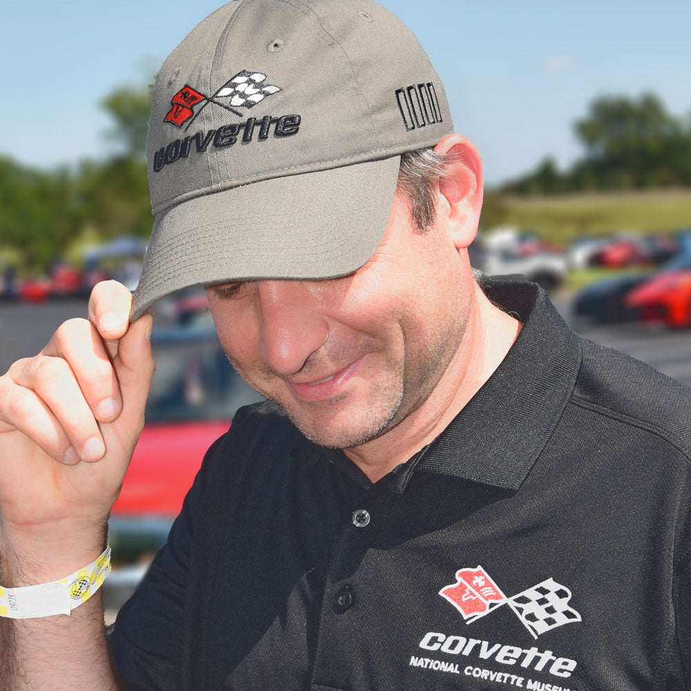 Man wearing the C3 Corvette Panel Cap