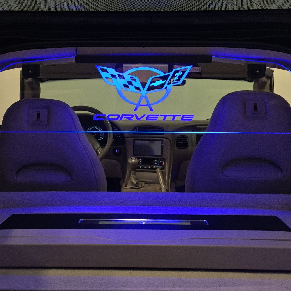 C5 Corvette Coupe Glowplate shown in blue