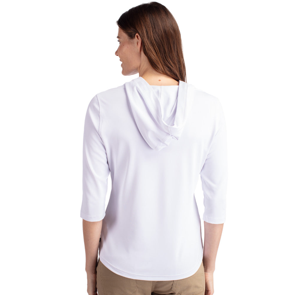 C5 Corvette Custom Virtue Eco Ladies White Quarter Zip Back View