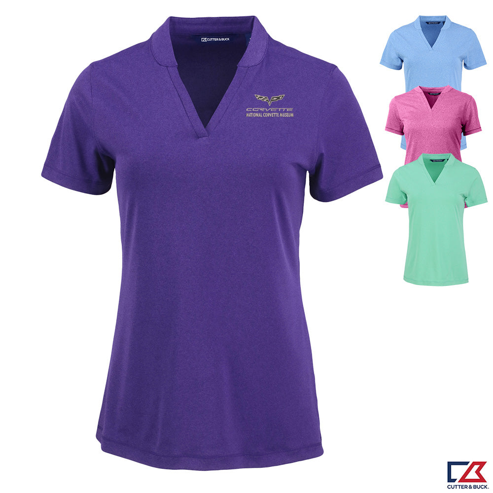 C6 Corvette Custom Ladies' No Collar V-Neck Polo