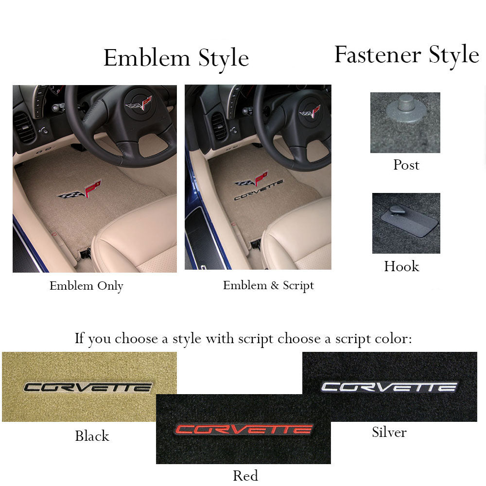 C6 Corvette Floor Mat Emblem Choices