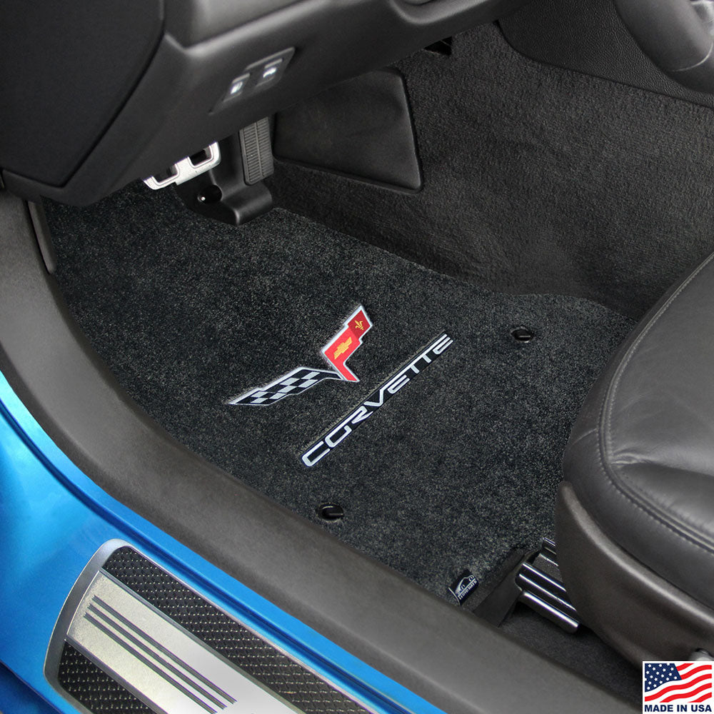 C6 Corvette Floor Mats shown in a Corvette