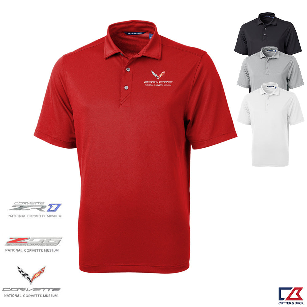 C7  Corvette Mens Custom Virtue Polo shown in four colors