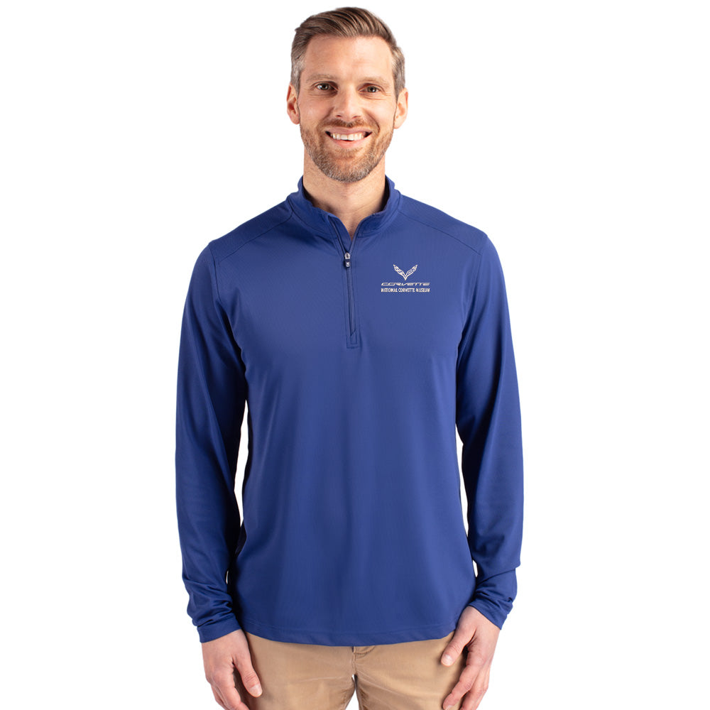 C7 Corvette Custom Virtue Eco Mens Tour Blue Quarter Zip