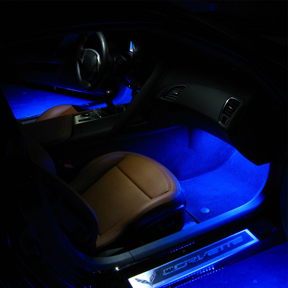 C7 Corvette Footwell LED Lighting Kit in Blue
