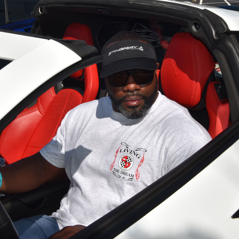 Man wearing the C7 Corvette Stingray Visor