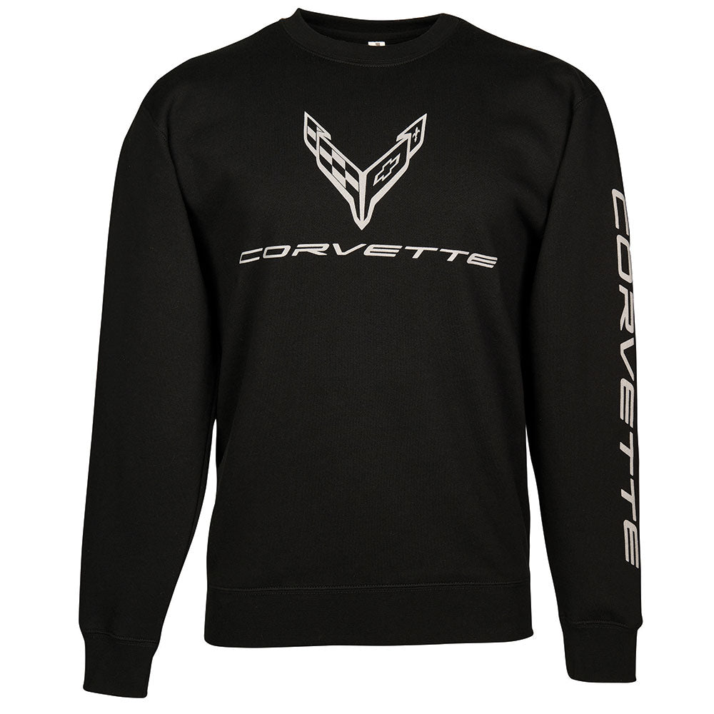 C8 Corvette Crew Black Sweatshirt