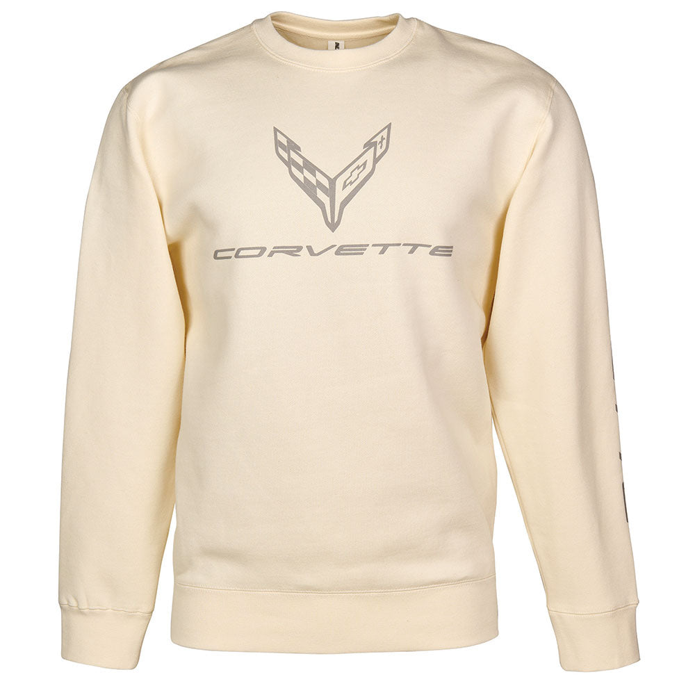C8 Corvette Crew Bone Sweatshirt