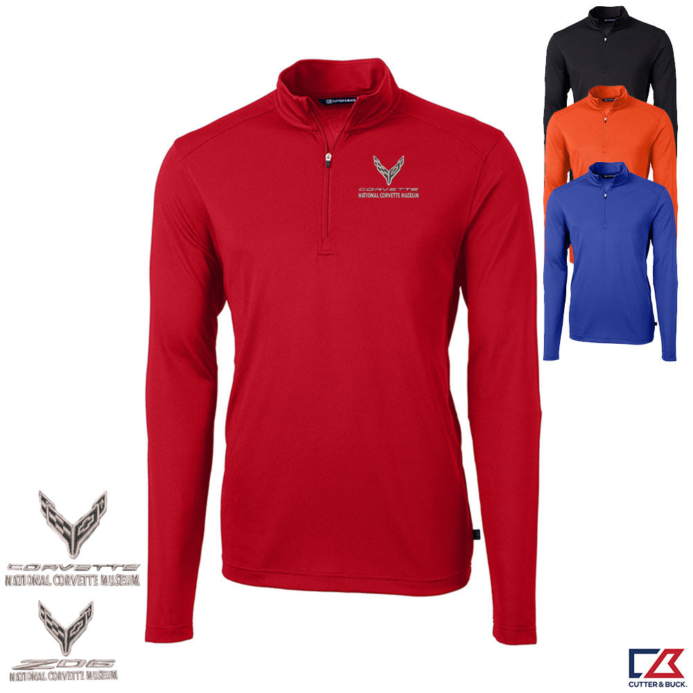 C8 Corvette Custom Virtue Eco Mens Quarter-Zip shown in four colors