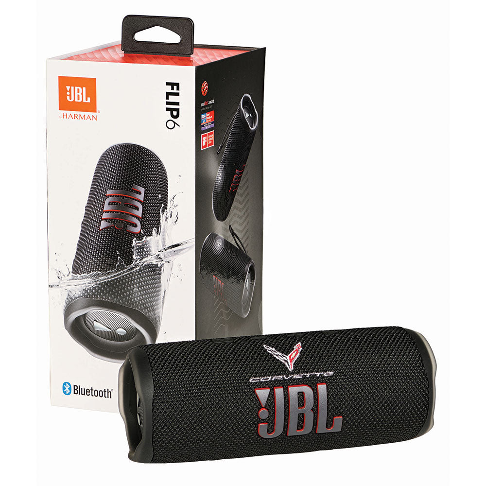 The C8 Corvette Emblem JBL Flip 6 Speaker shown on a white background.