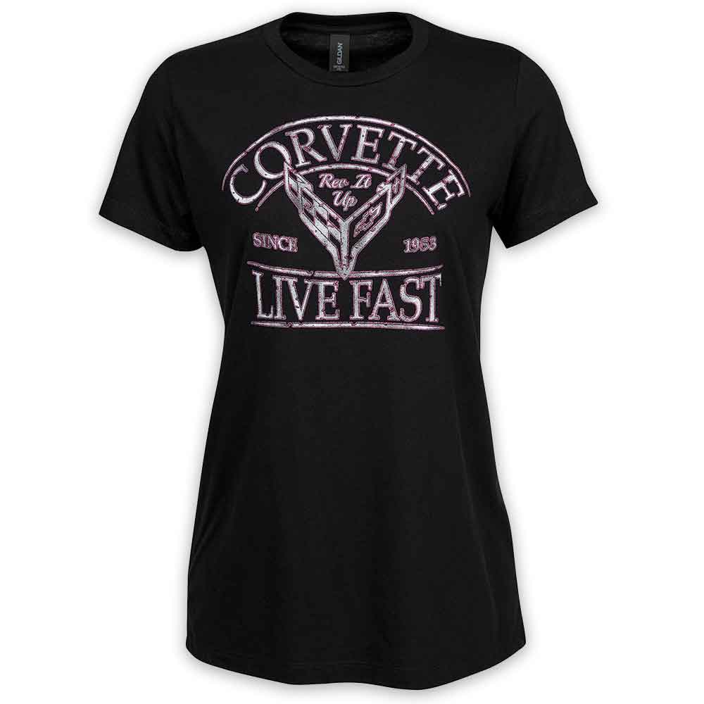 C8 Corvette Live Fast Ladies Top Lifestyle