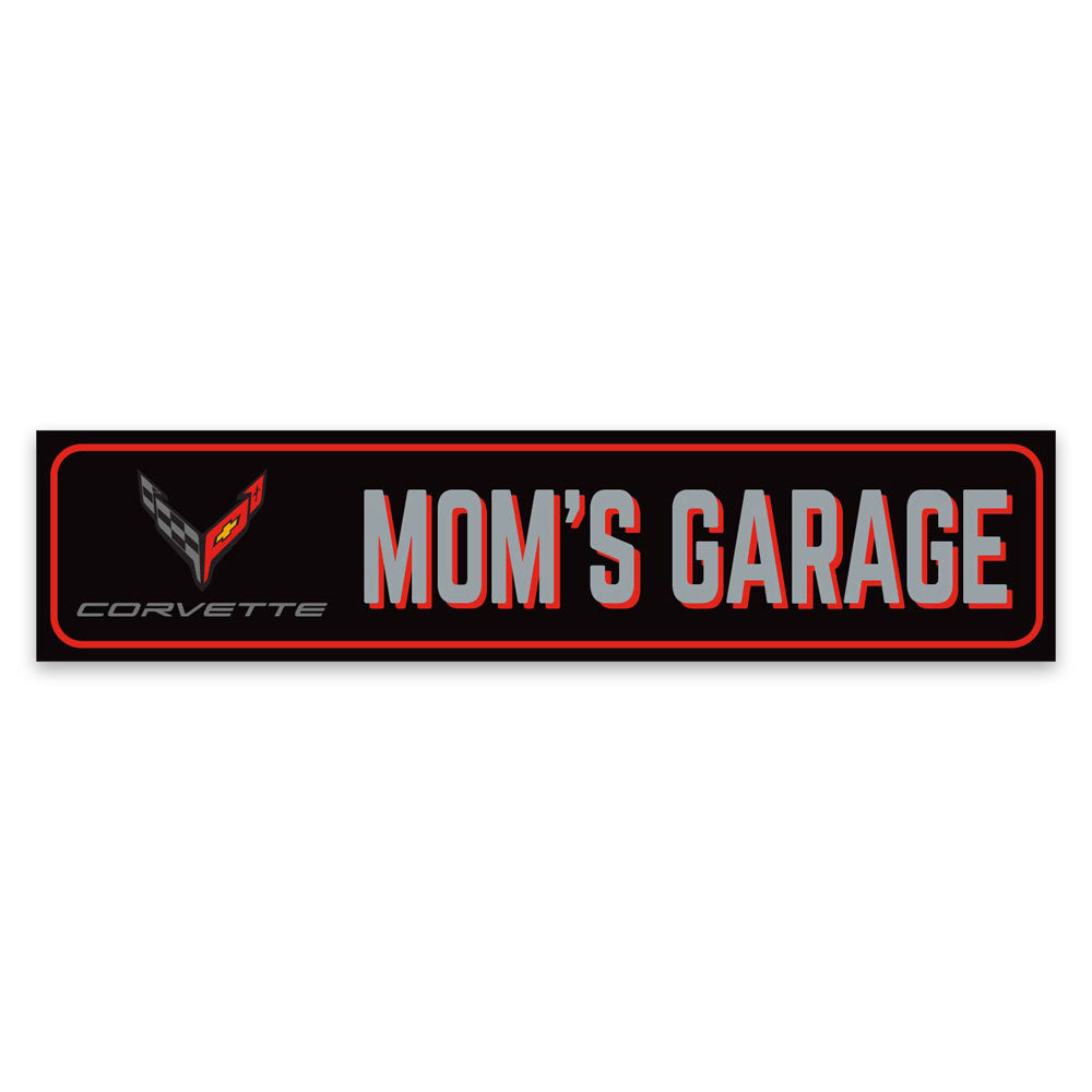 C8 Corvette Moms Garage Tin Sign