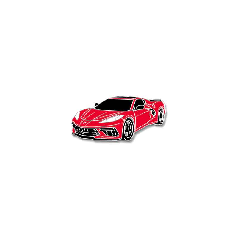 C8 Corvette Red Coupe Lapel Pin