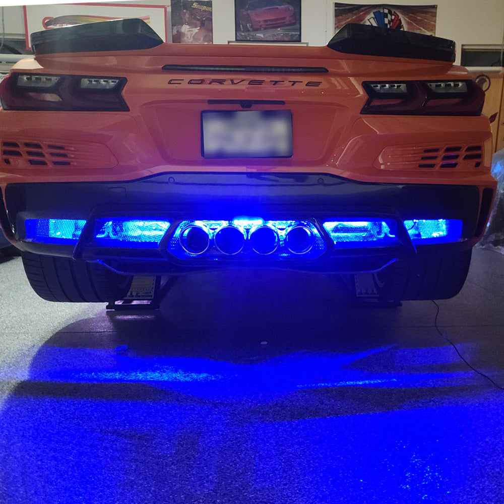 C8 Corvette Z06 Coupe Complete Exterior RGB LED System Rear Fascia