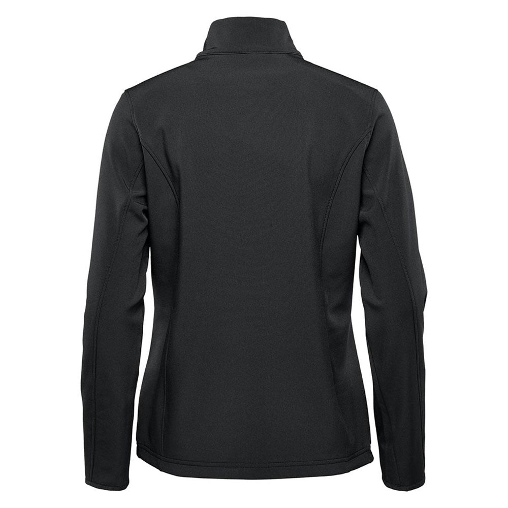 View of the back of the C8R Corvette Racing Mobil 1 Ladies Black Jacket