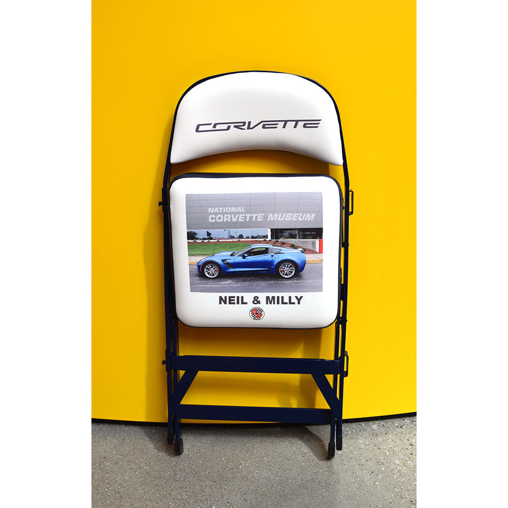 Corvette Custom Image Folding Chair Folded Up
