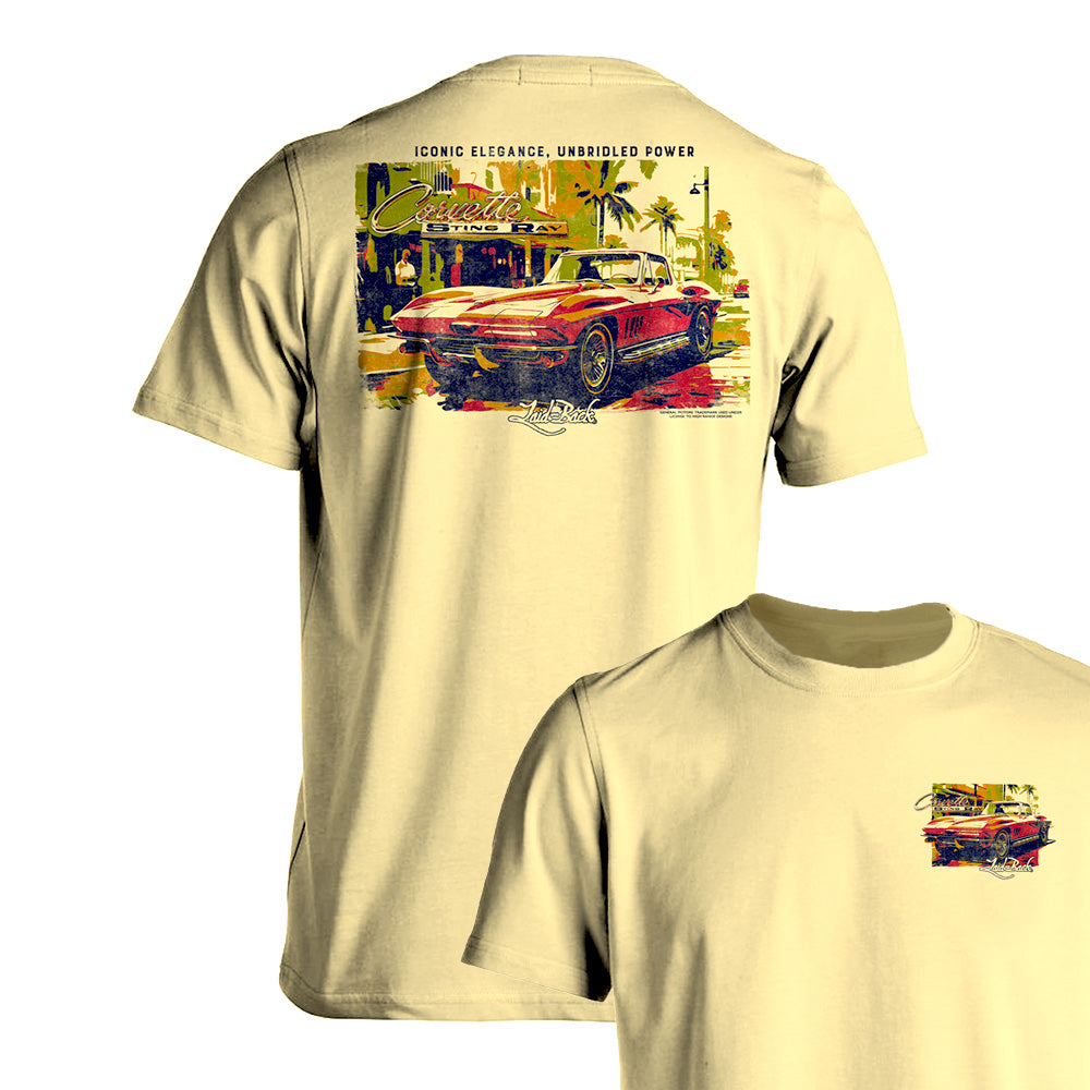 Chaos 65 Corvette Sting Ray Butter Yellow T-shirt