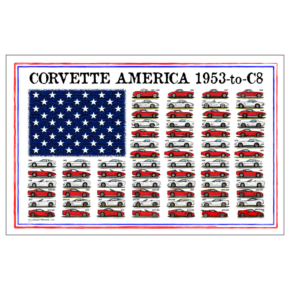 Corvette Americana Print