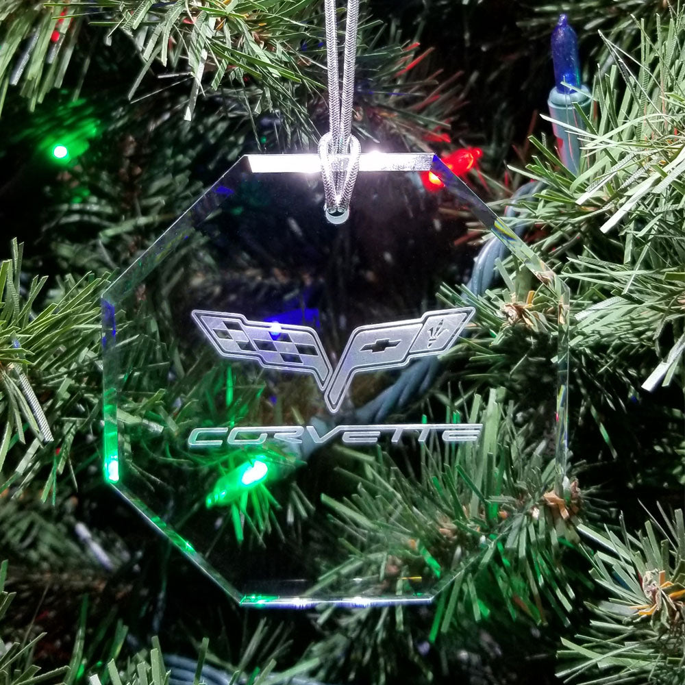 Corvette Crystal Octagon Ornament