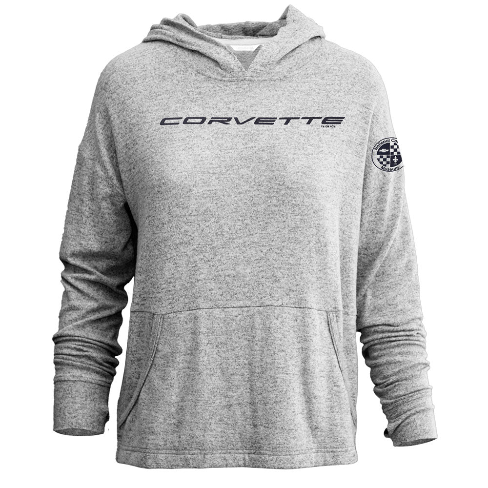 Corvette Ladies Charcoal Loungewear Hoodie