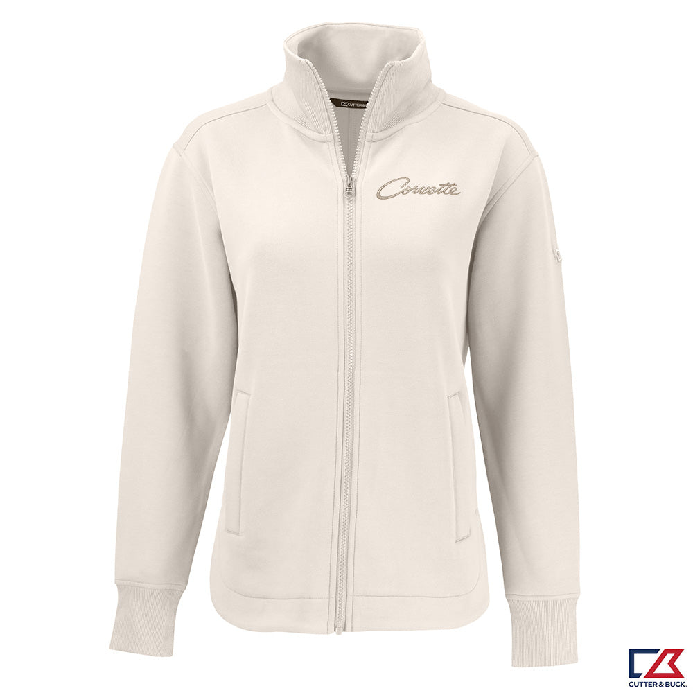 Corvette Ladies Full Zip Shell Jacket shown on a white background