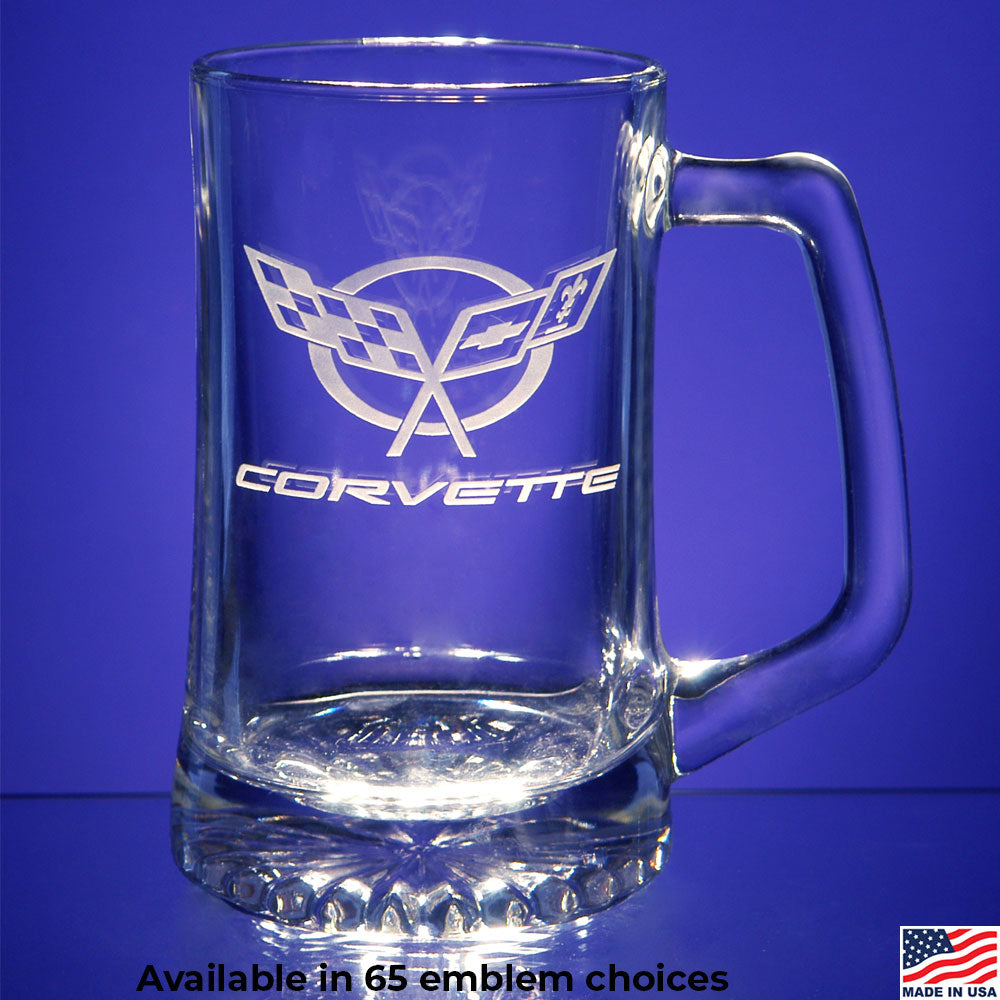 Corvette Pick Your Emblem Glass Sport Mug