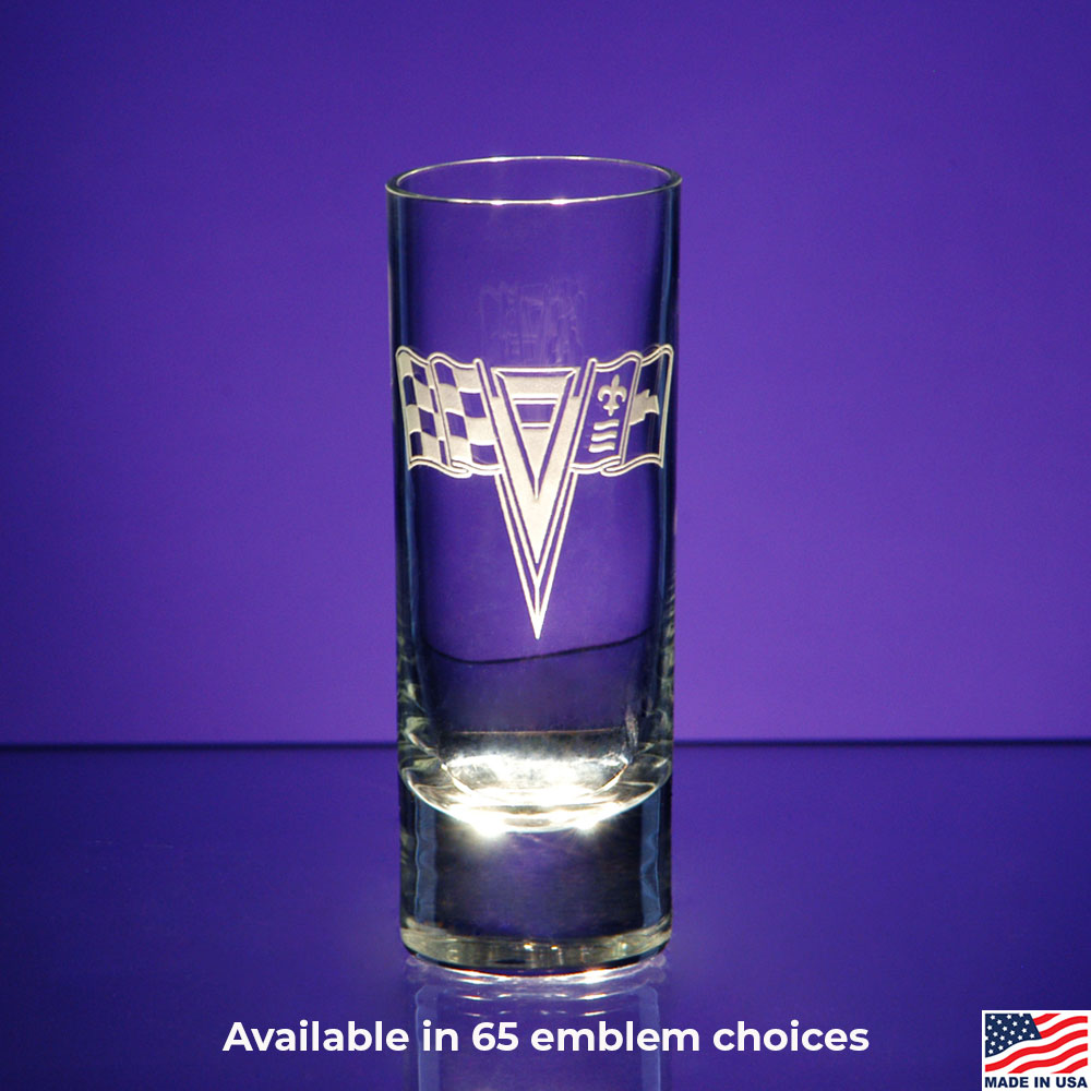 Pick Your Emblem Tall Corvette Shot Glass