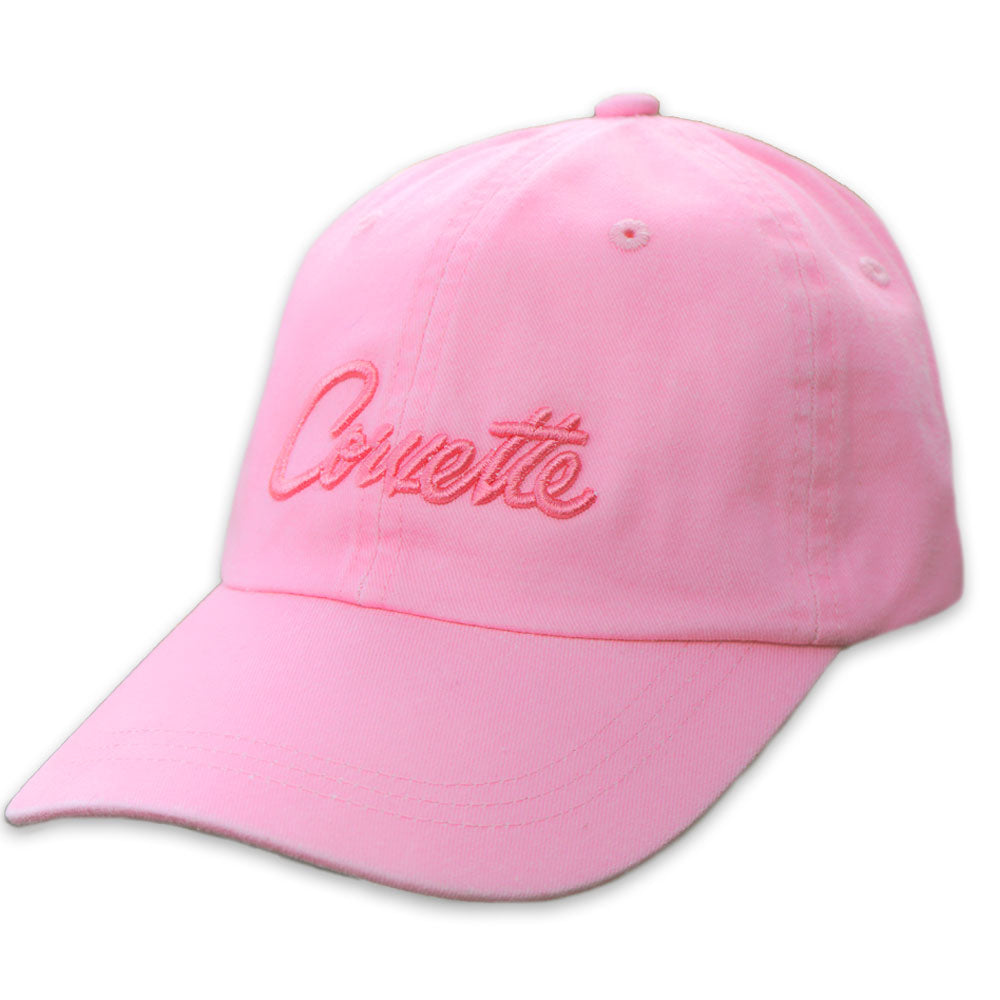 Corvette Puff Embroidered Cotton Twill Pink Cap