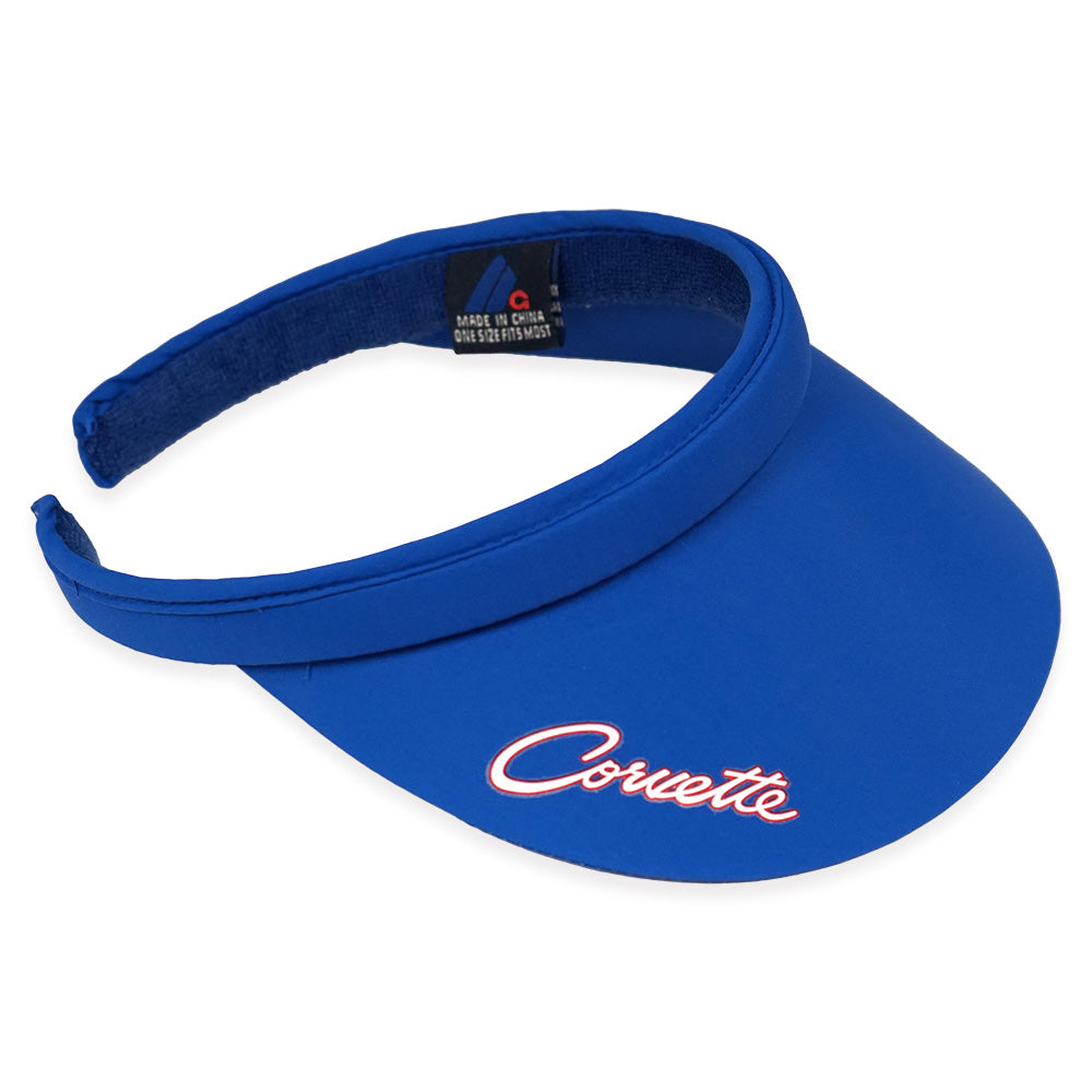 Corvette Script Clip-On Royal Blue Visor