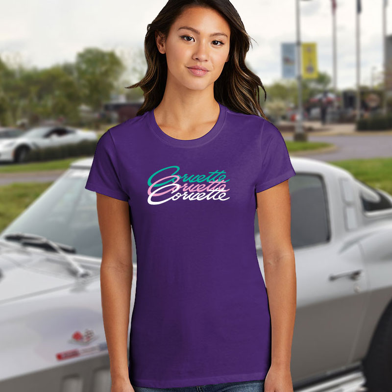 Corvette Script Ladies' Purple Top