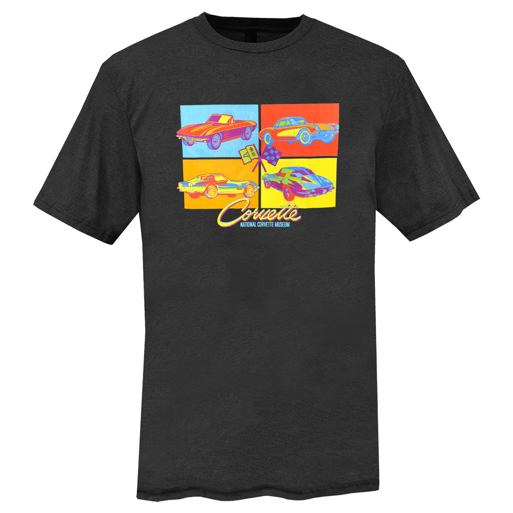 Corvette Squared Pop Culture Black Tee