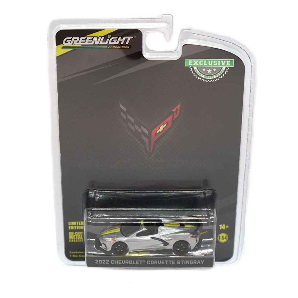 Greenlight C8 2022 Corvette one sixty four scale Hypersonic Gray Diecast Model