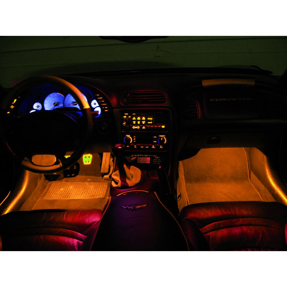 C5 Corvette Footwell LED Lighting Kit in Orange