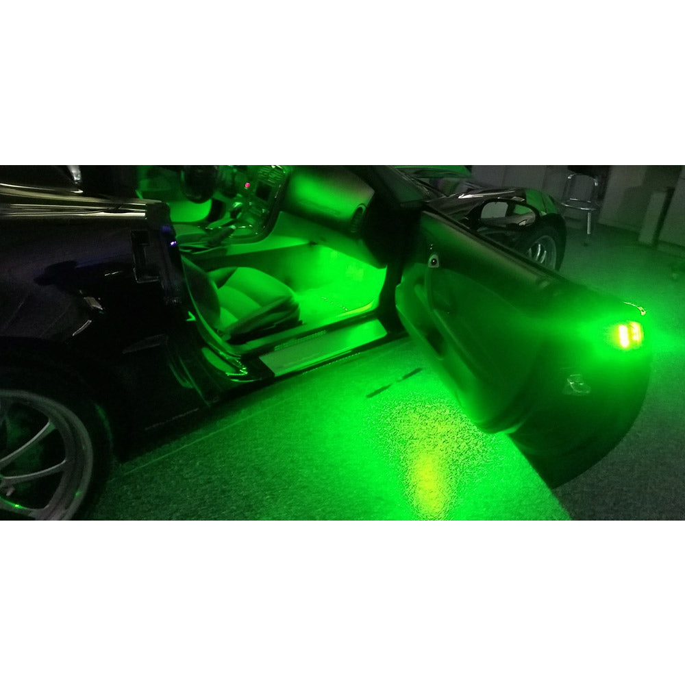 C6 Corvette Footwell and Door Handle Puddle LED Combo Kit in Green