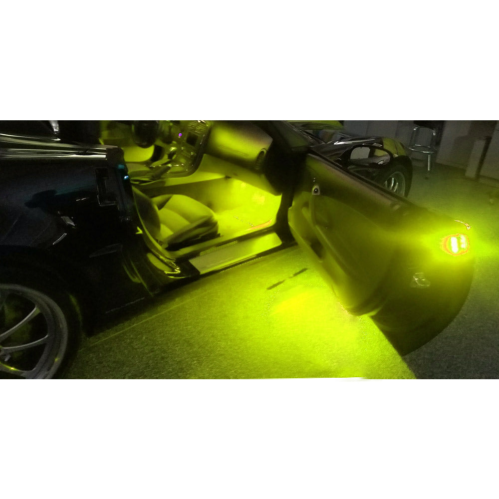 C6 Corvette Footwell and Door Handle Puddle LED Combo Kit in Yellow