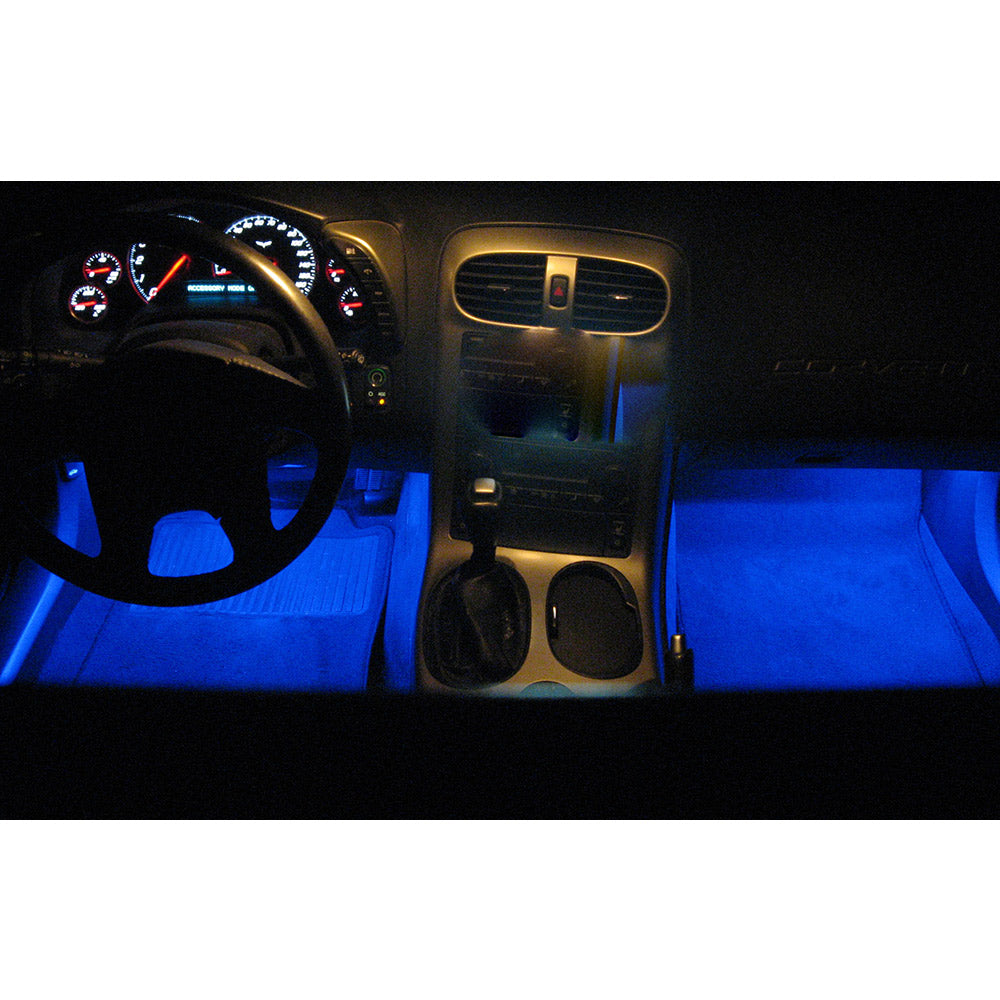 C6 Corvette Footwell LED Lighting Kit in Blue
