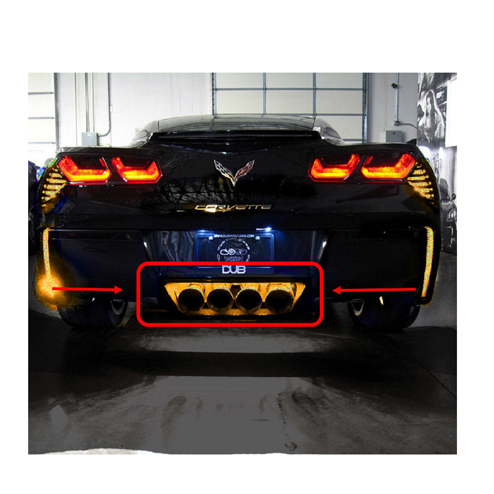C7 Corvette Exhaust LED Lighting Kit in Yellow