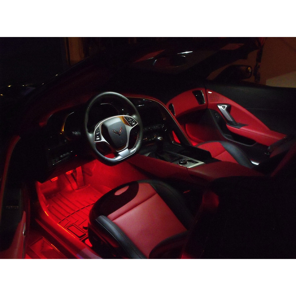 C7 Corvette Footwell LED Lighting Kit in Red