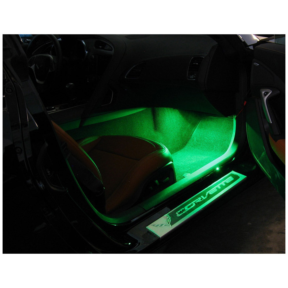 C7 Corvette Footwell LED Lighting Kit in Green