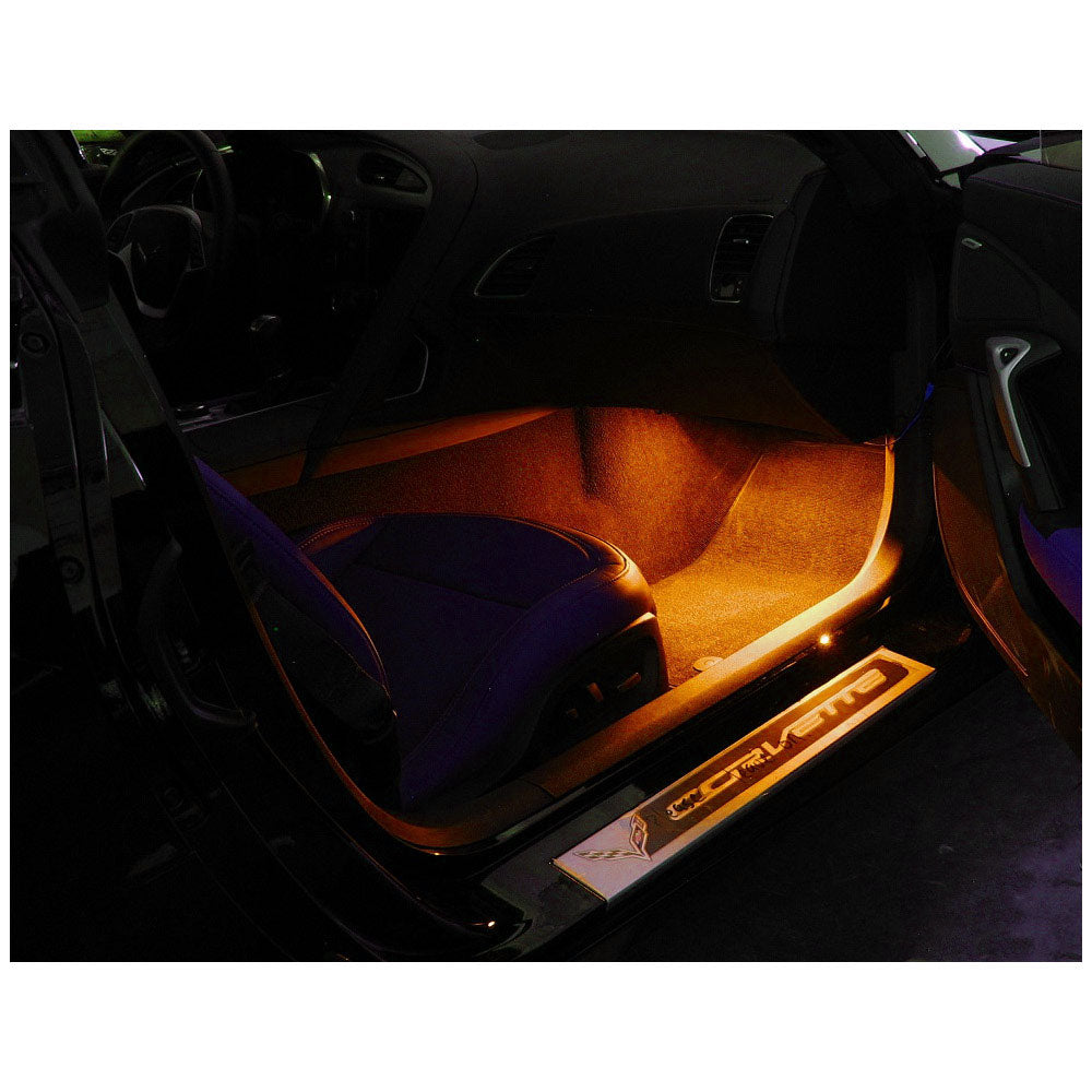 C7 Corvette Footwell LED Lighting Kit in Orange