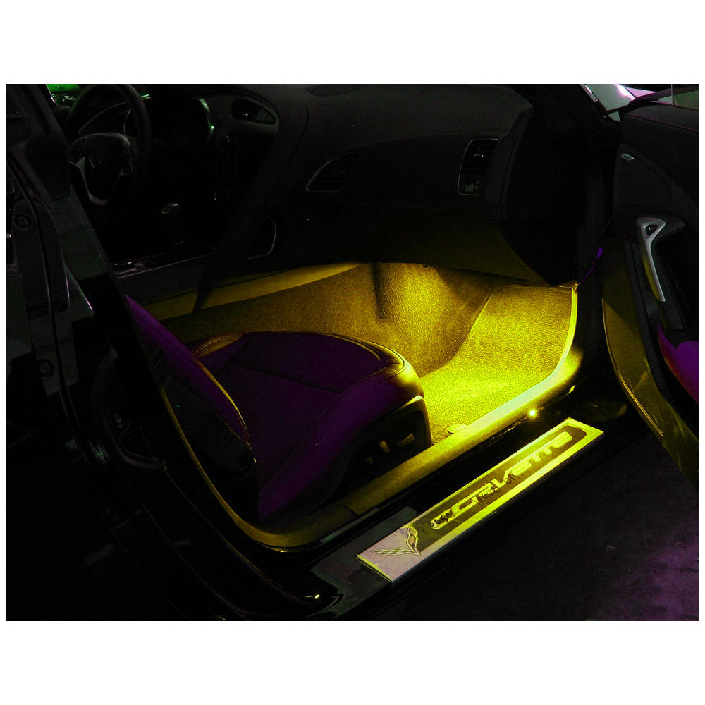 C7 Corvette Footwell LED Lighting Kit in Yellow