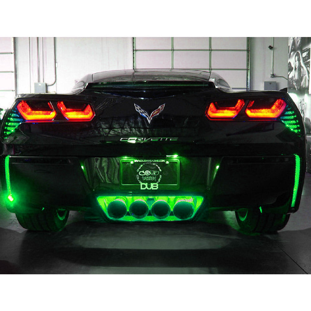 C7 Corvette Rear Fascia LED Lighting Kit in Green